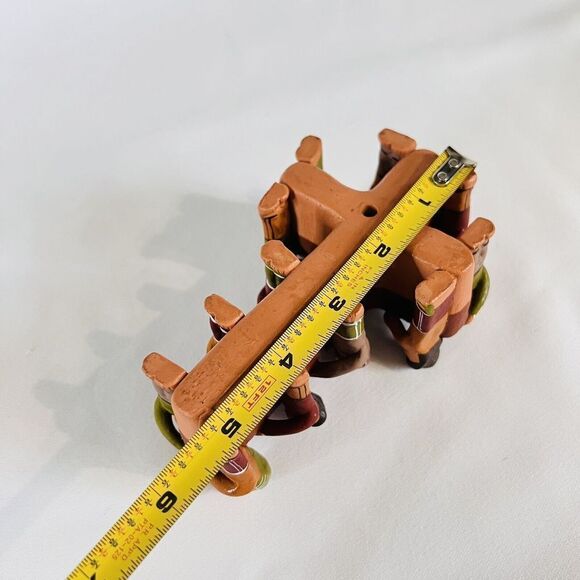 Terra Cotta Folk Art Clay Pottery Peruvian Crucification Carrying Of The Cross - Picture 9 of 11